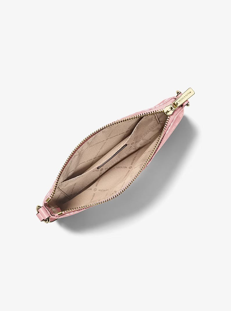 [INCOMING ETA 30 DAYS] Michael Kors Jet Set Travel Small Logo Jacquard Denim Wristlet in Powder Blush (35S6GTVW1J)