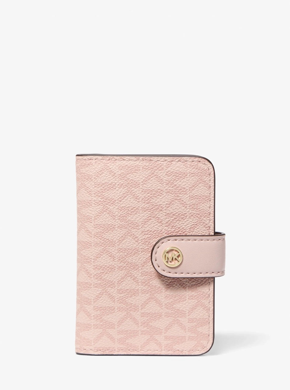[WEB EXCLUSIVE][INCOMING ETA 30 DAYS] Michael Kors Jet Set Travel Small Signature Logo Billfold Wallet in Powder Blush (35F6GTVF1V)
