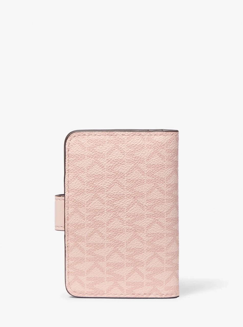 [WEB EXCLUSIVE][INCOMING ETA 30 DAYS] Michael Kors Jet Set Travel Small Signature Logo Billfold Wallet in Powder Blush (35F6GTVF1V)