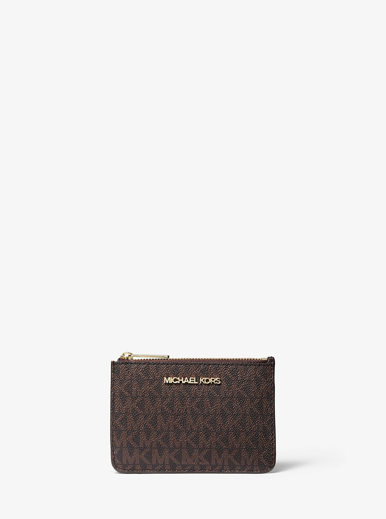 [INCOMING ETA 30 DAYS] Michael Kors Jet Set Travel Small Signature Logo Coin Purse in Signature Brown (35H9GTVP1B)