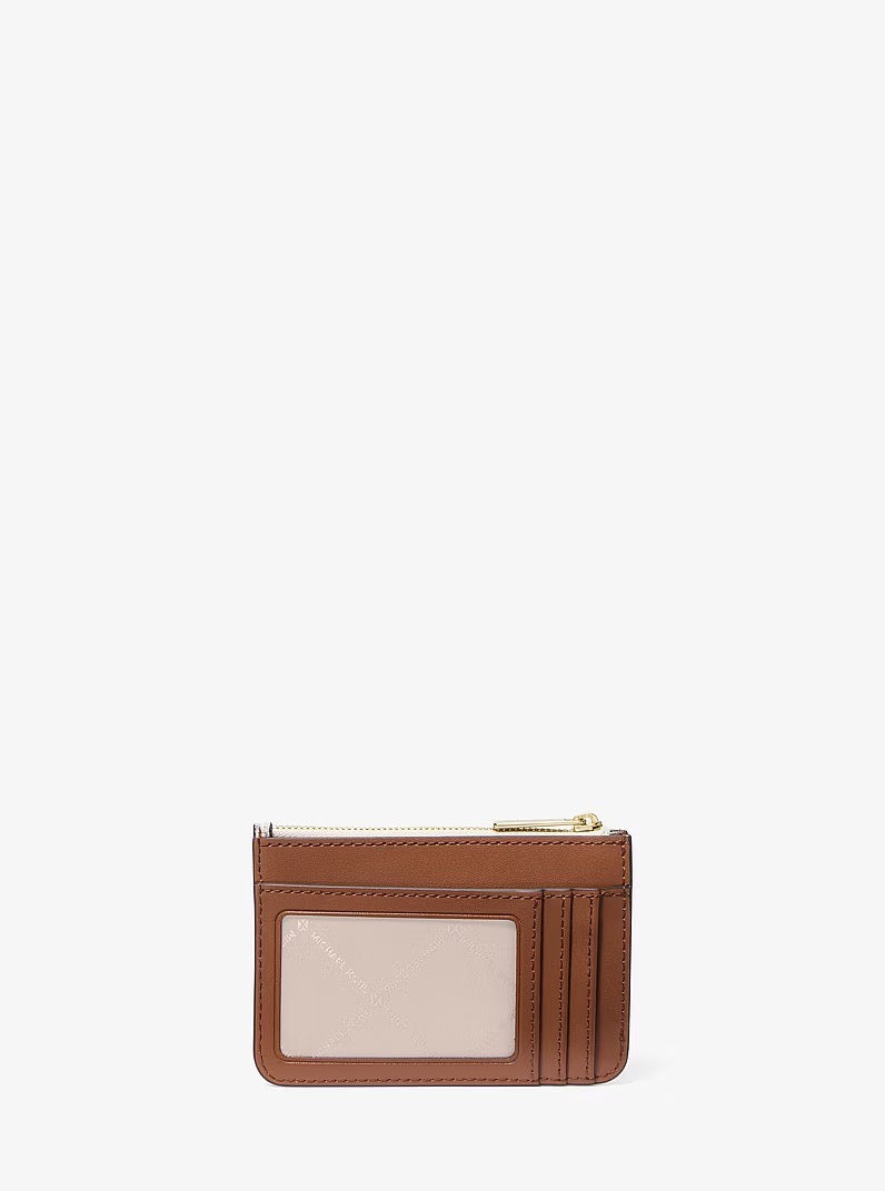 [WEB EXCLUSIVE][INCOMING ETA 30 DAYS] Michael Kors Jet Set Travel Small Top Zip Coinpouch with ID in Signature Vanilla (35H9GTVP1B)