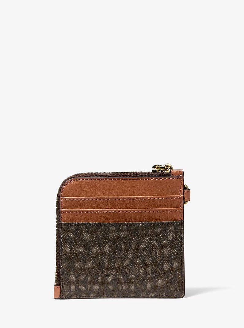 [READY STOCK MY] Michael Kors Jet Set Travel Wallet with Chain And Logo in Signature Brown (35S6GTVC6B)