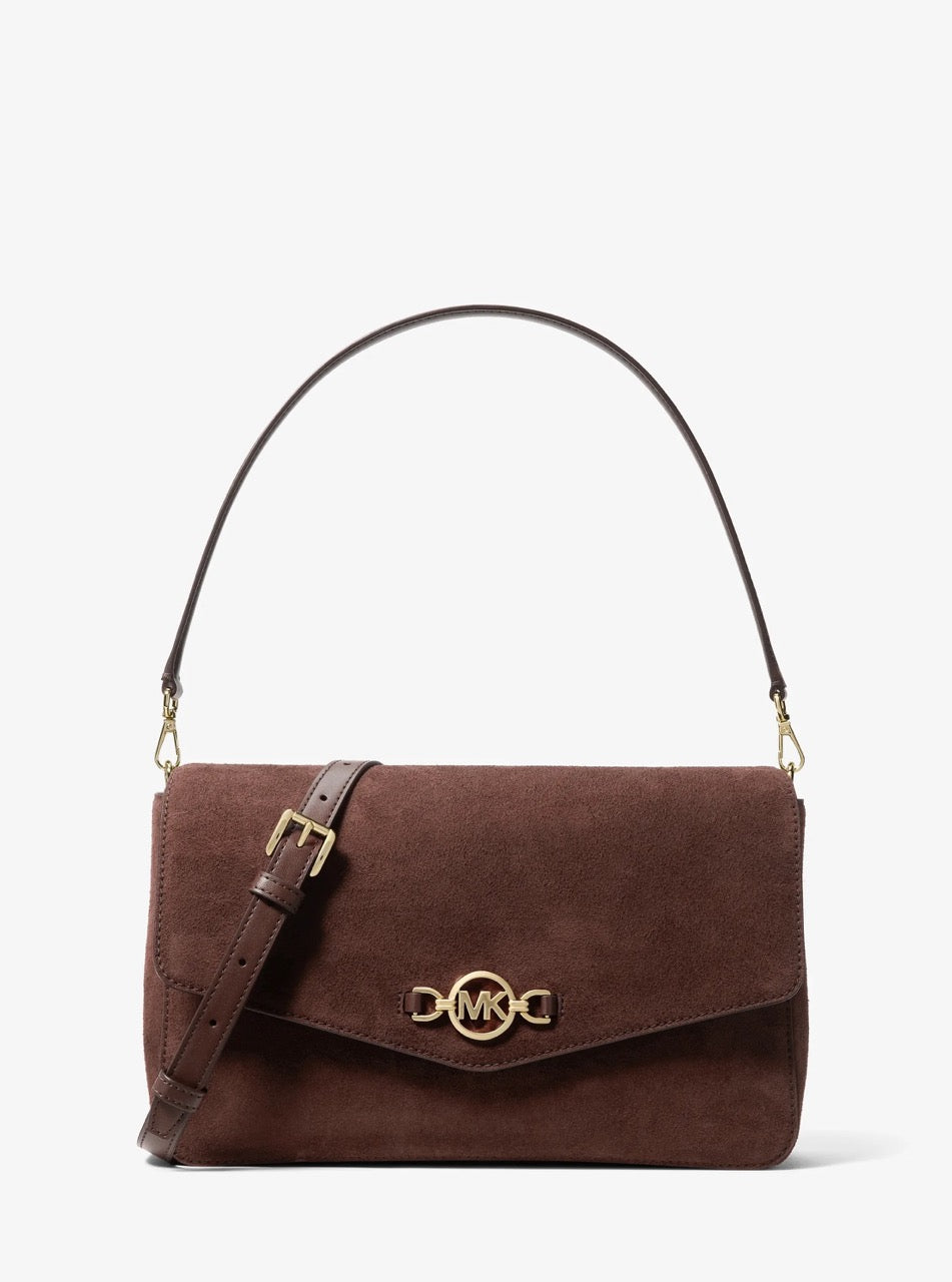 [LIVE ITEM][INCOMING ETA 30 DAYS] Michael Kors Kacey Large Convertible Crossbody Bag in Nutmeg (35F6G5KL3S)