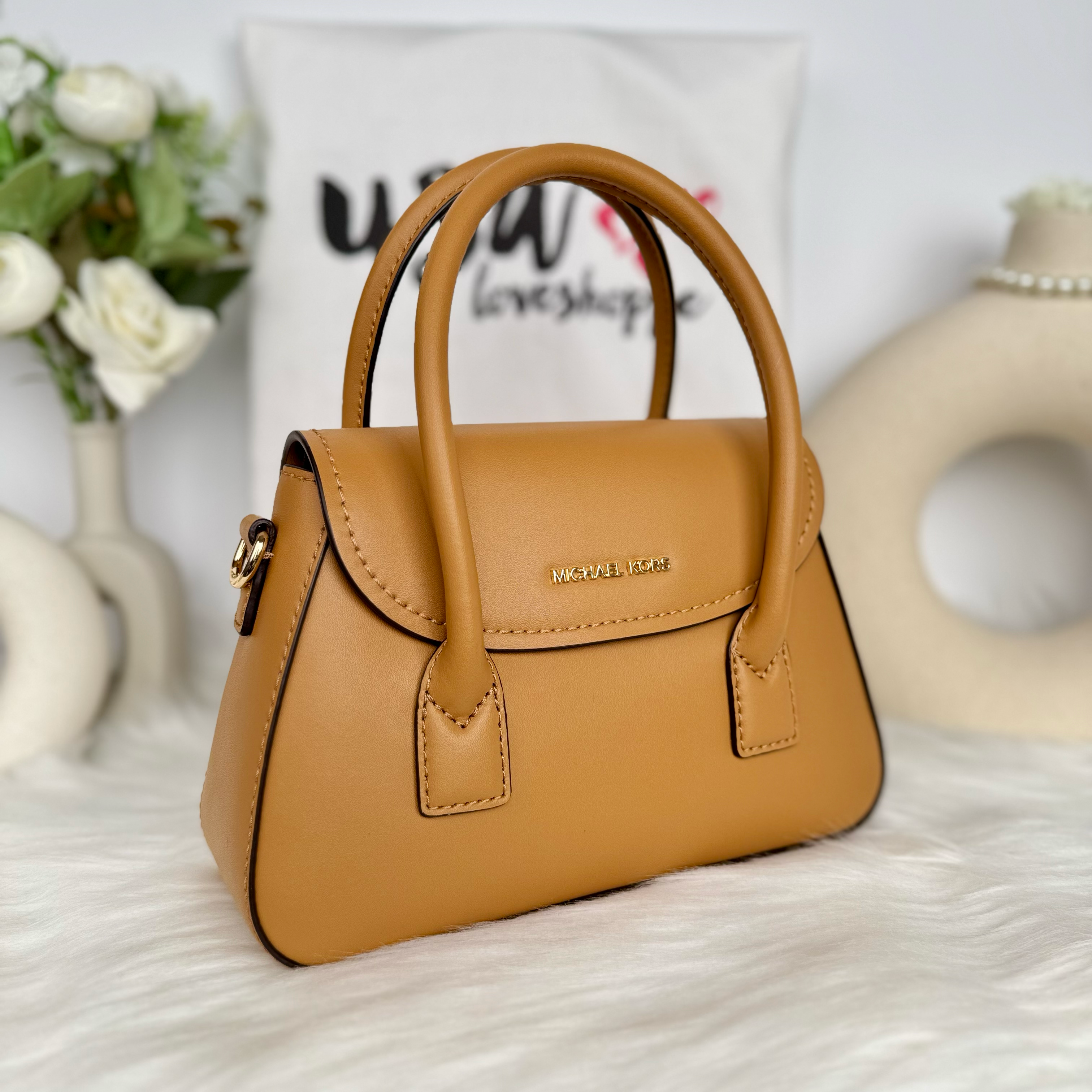 Michael Kors Katya Small Satchel Crossbody in Deer (35F4G30C5L)