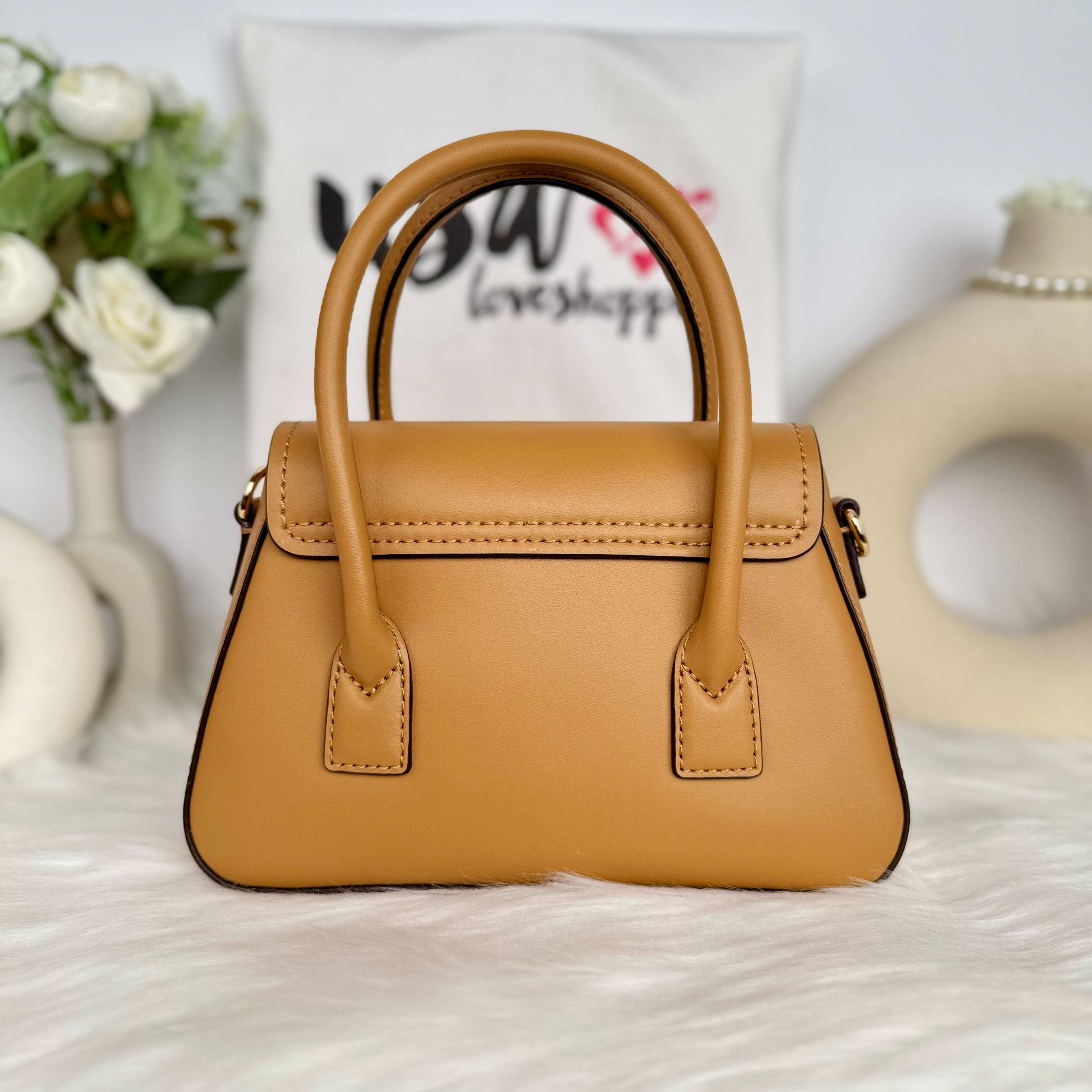 Michael Kors Katya Small Satchel Crossbody in Deer (35F4G30C5L)