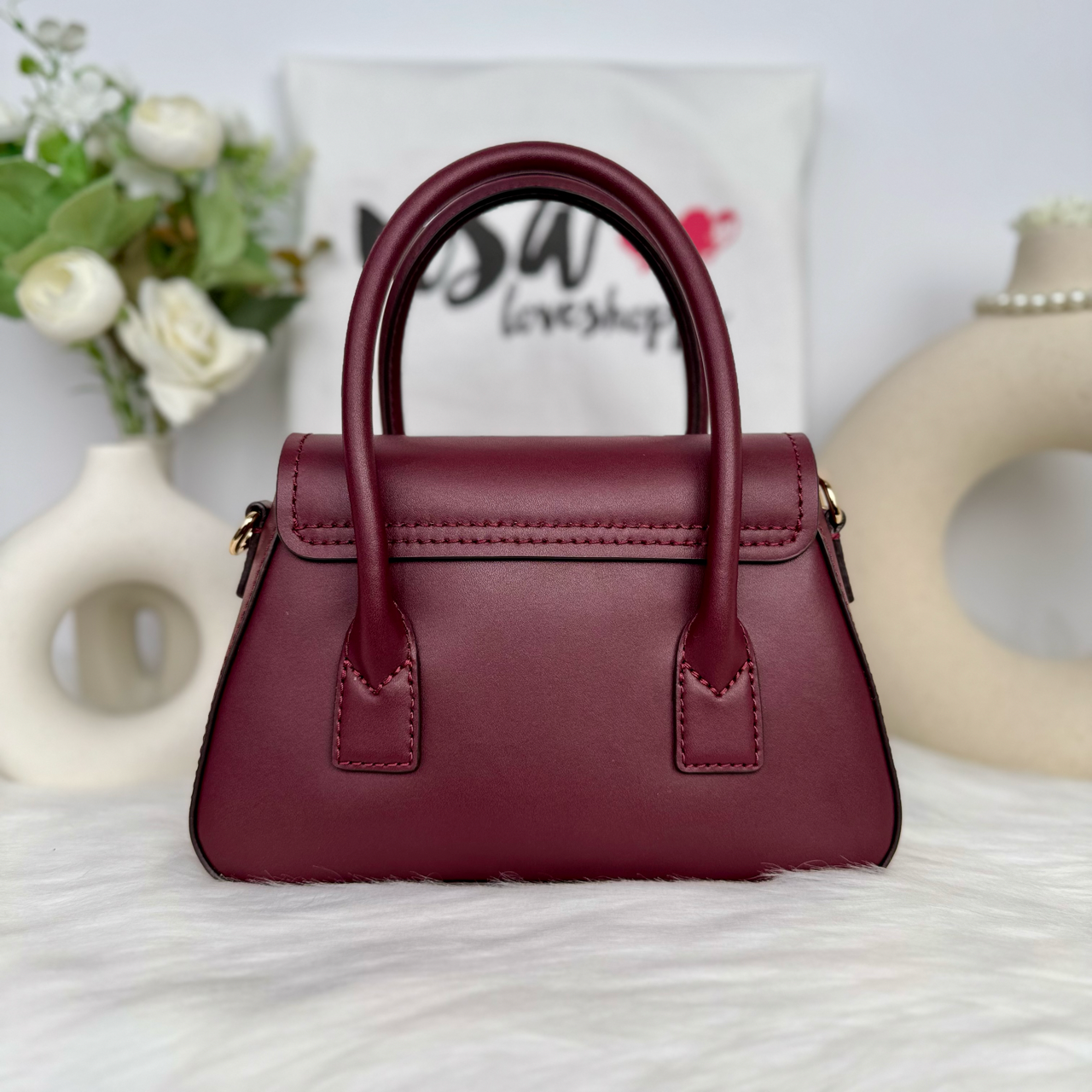 Michael Kors Katya Small Satchel Crossbody in Oxblood (35F4G30C5L)