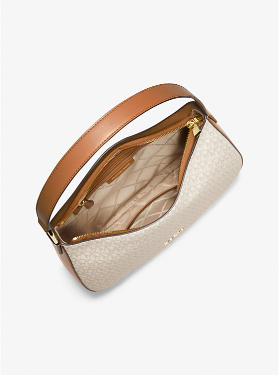 [READY STOCK MY] Michael Kors Kensington Large TZ Hobo Shoulder in Signature Vanilla/Acorn (30S4G8KL9B)
