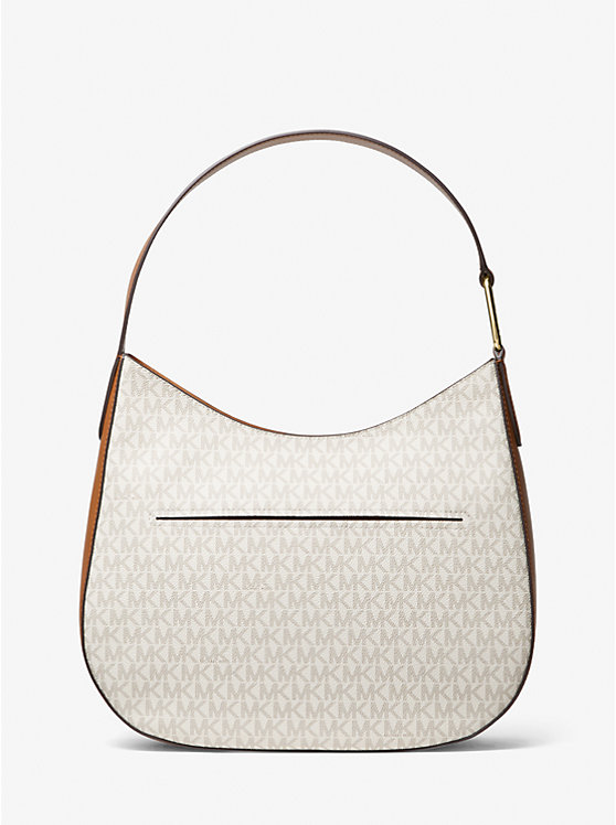 [READY STOCK MY] Michael Kors Kensington Large TZ Hobo Shoulder in Signature Vanilla/Acorn (30S4G8KL9B)