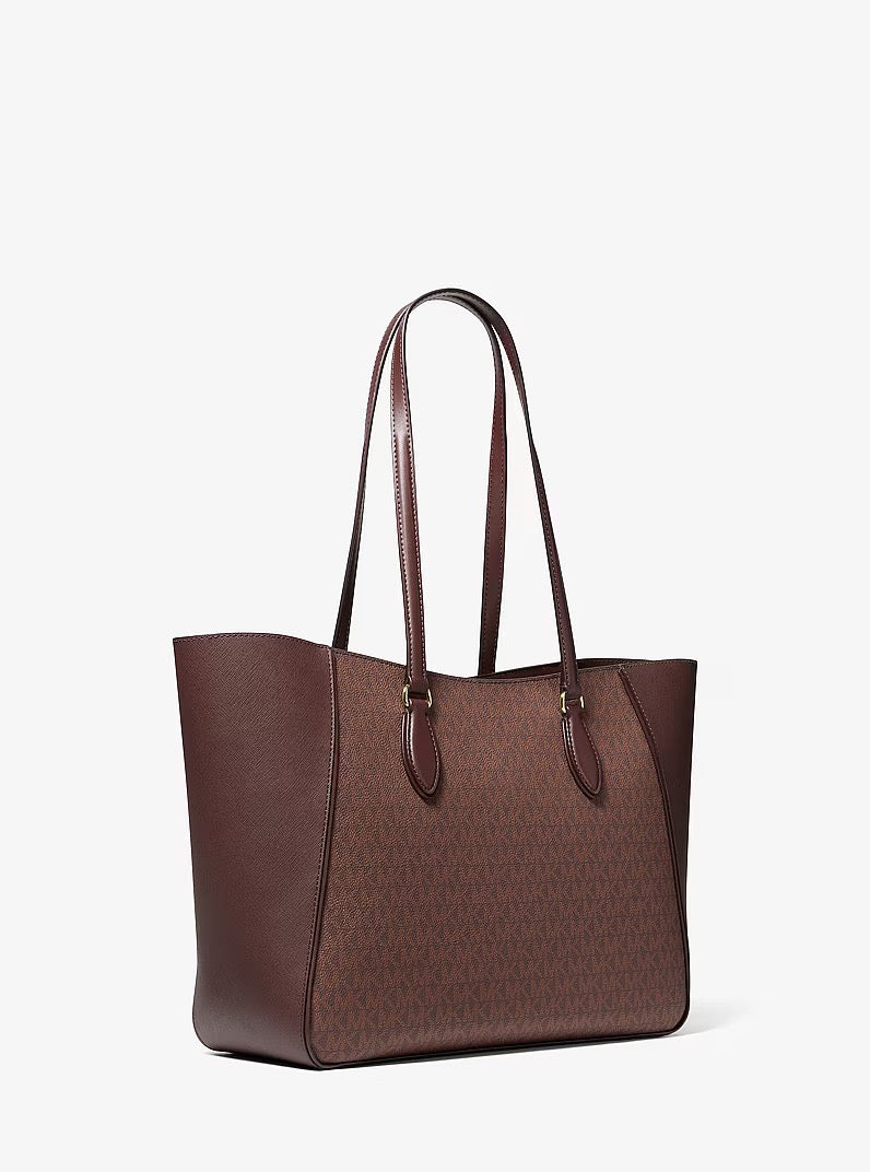 [INCOMING ETA 30 DAYS] Michael Kors Large Jet Set Travel 3-in-1 Tote Bag with Signature Logo in Nutmeg (35T6GTVT3B)