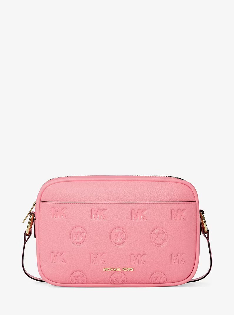 [READY STOCK MY] Michael Kors Large Jet Set Travel Camera Shoulder Bag With Engraved Logo in Carnation (35S6GTVC7V)