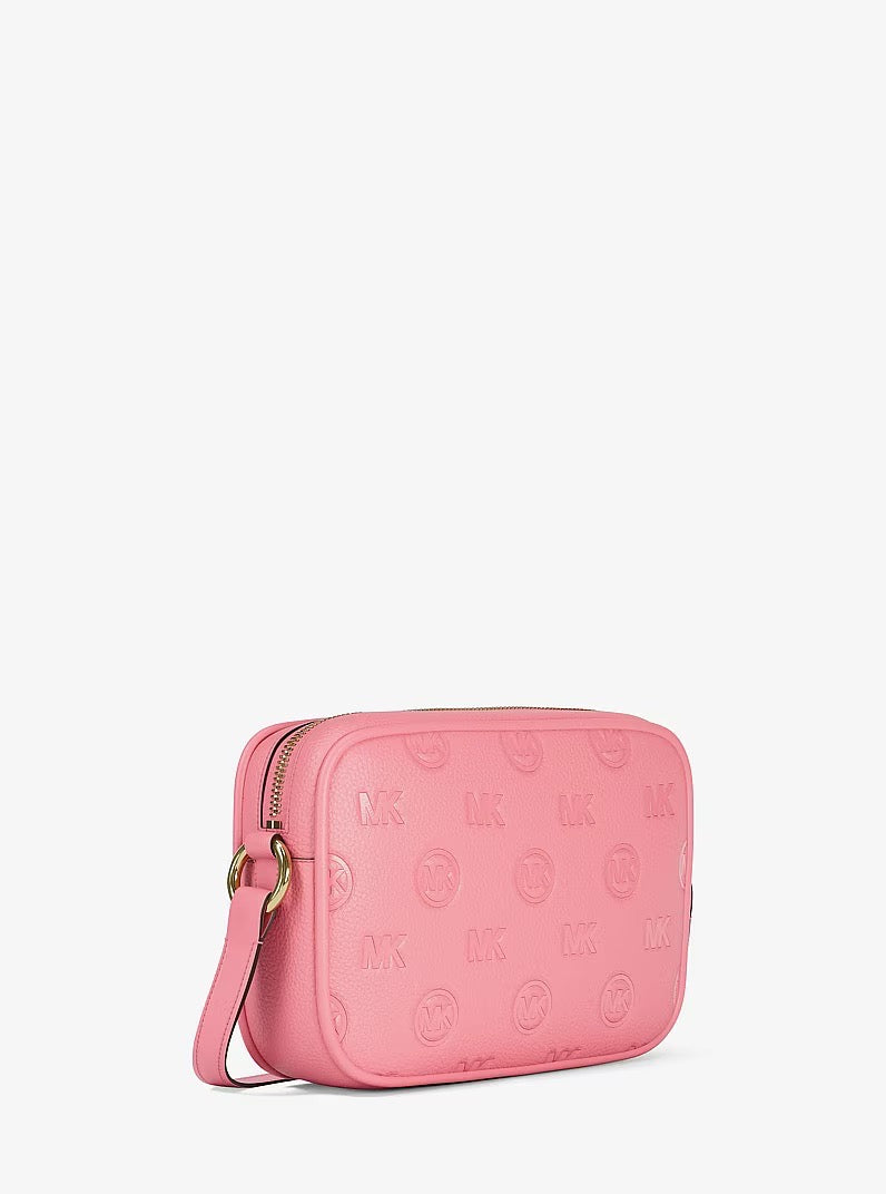[READY STOCK MY] Michael Kors Large Jet Set Travel Camera Shoulder Bag With Engraved Logo in Carnation (35S6GTVC7V)