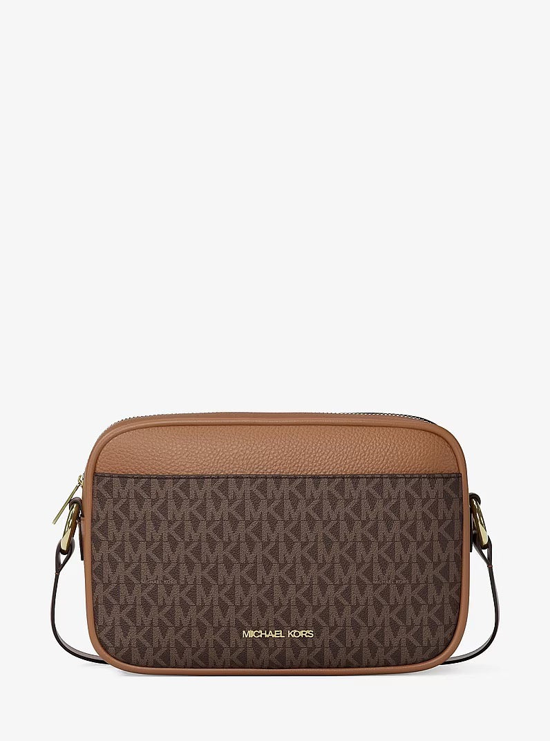 [INCOMING ETA 30 DAYS] Michael Kors Large Jet Set Travel Camera Shoulder Bag With Logo in Signature Brown (35R6GTVC7B)