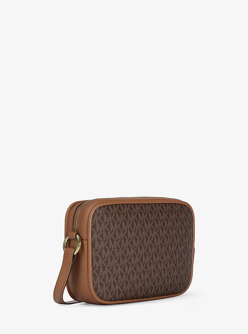[INCOMING ETA 30 DAYS] Michael Kors Large Jet Set Travel Camera Shoulder Bag With Logo in Signature Brown (35R6GTVC7B)