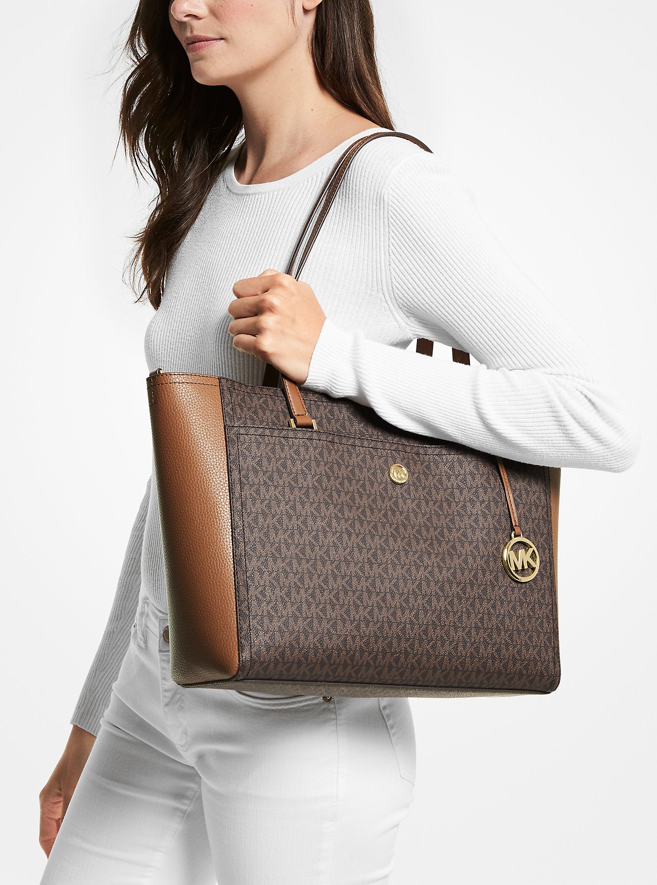 [INCOMING ETA 30 DAYS] Michael Kors Maisie Large 3in1 Tote in Signature Brown (35T1G5MT7B)