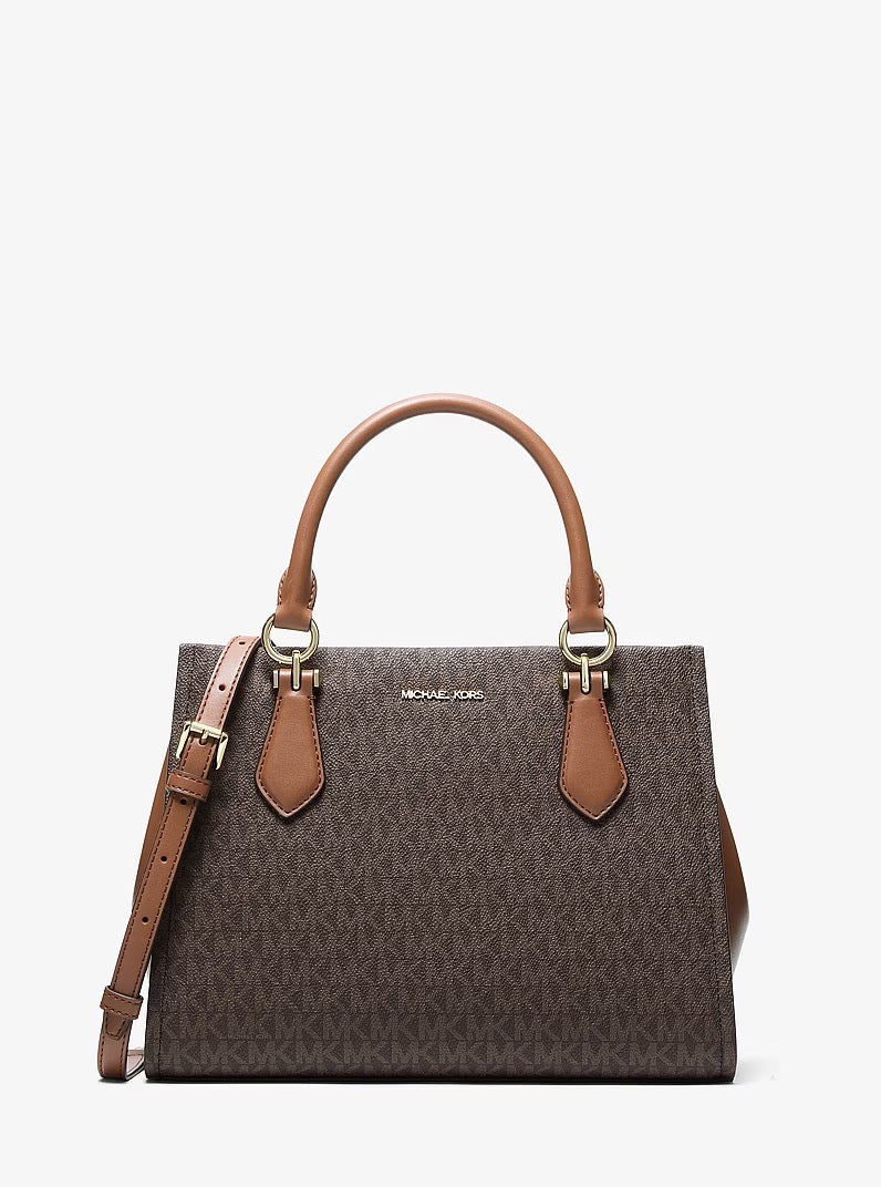 [INCOMING ETA 30 DAYS] Michael Kors Marilyn Medium Satchel in Signature Brown (35F5G6AS2B)