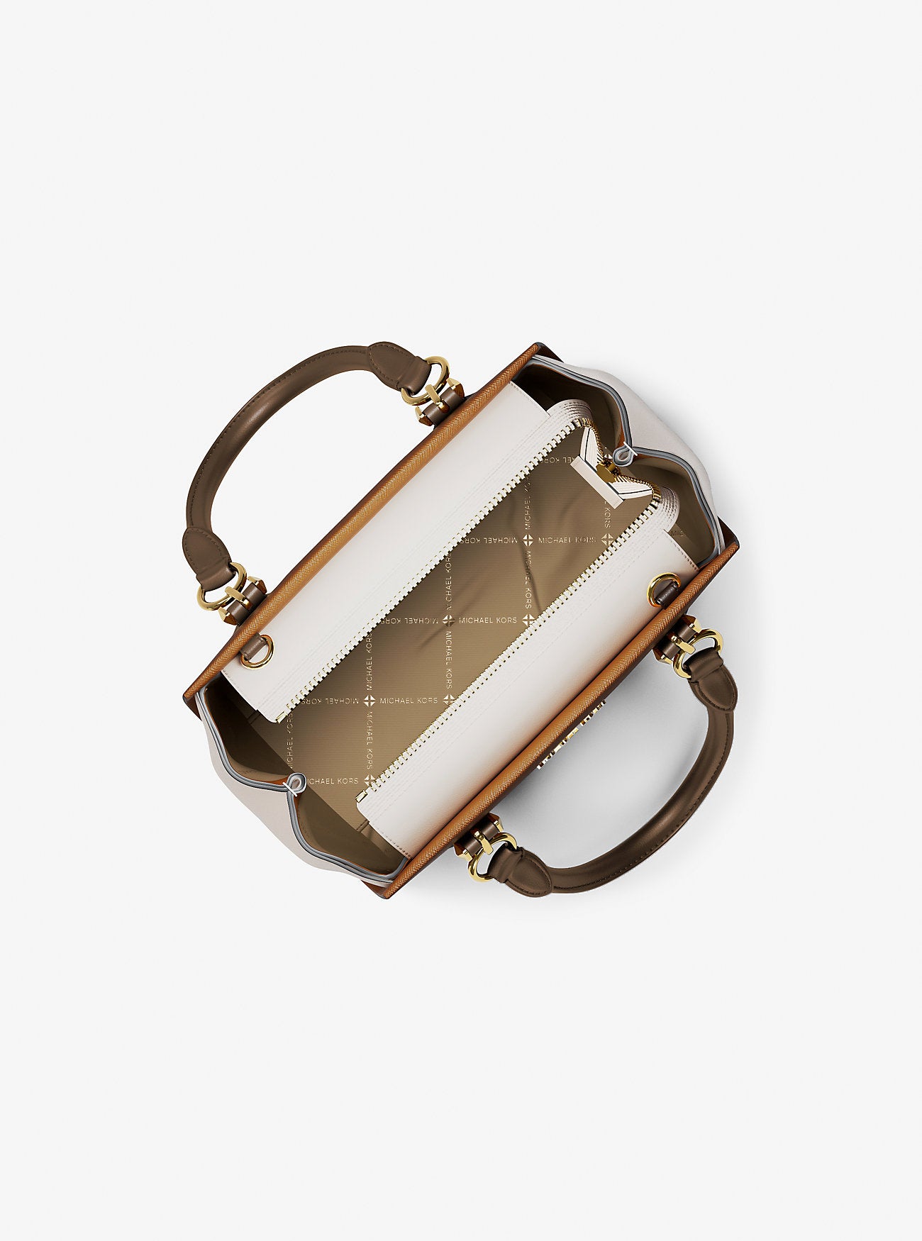 [INCOMING ETA 30 DAYS] Michael Kors Marilyn Small Color-Block Saffiano Leather Messenger Bag in Luggage Multi (35F5G6AM1T)