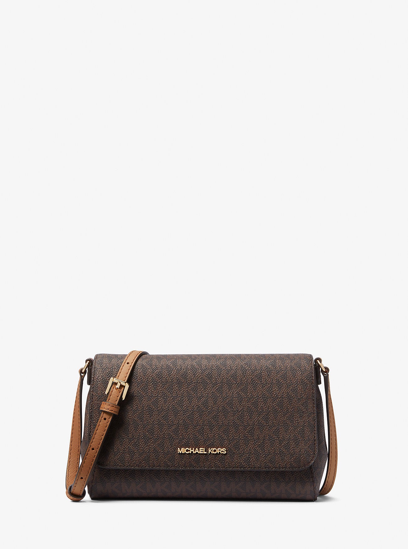 [READY STOCK MY] Michael Kors Medium Logo Convertible Crossbody Bag in Brown (35H8GTTC6B)
