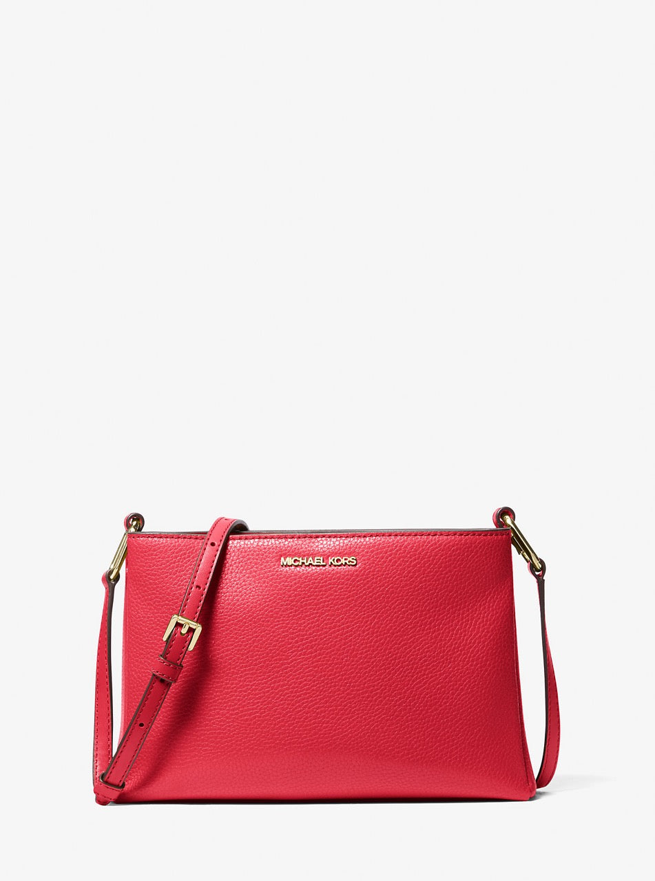 Michael Kors Medium Trisha Triple Compartment Crossbody in Bright Red (35H1G9TC8L)