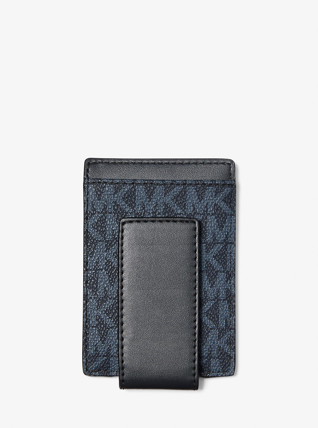 [READY STOCK MY] Michael Kors Men Cooper Signature Logo Money Clip Card Case in Admiral/Pale Blue (36F4LCOD1B)