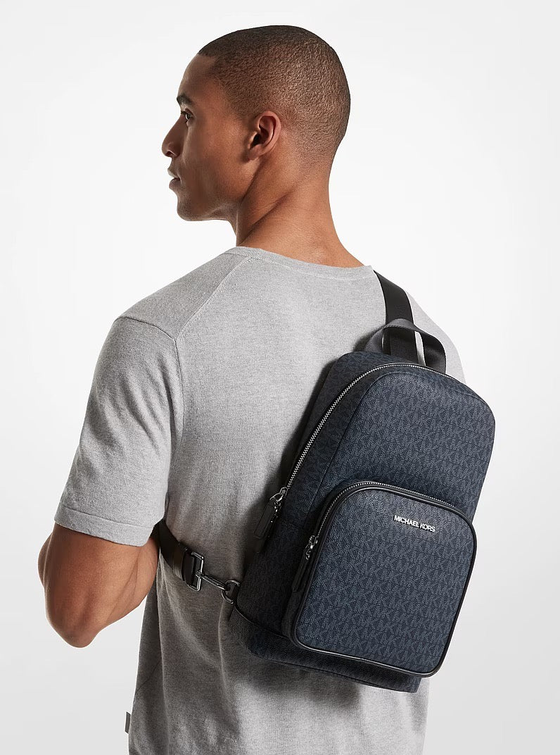[INCOMING ETA 30 DAYS] Michael Kors Mens Cooper Commuter Slingpack in Signature Admiral/Pale Blue (37S1LCOY1B)