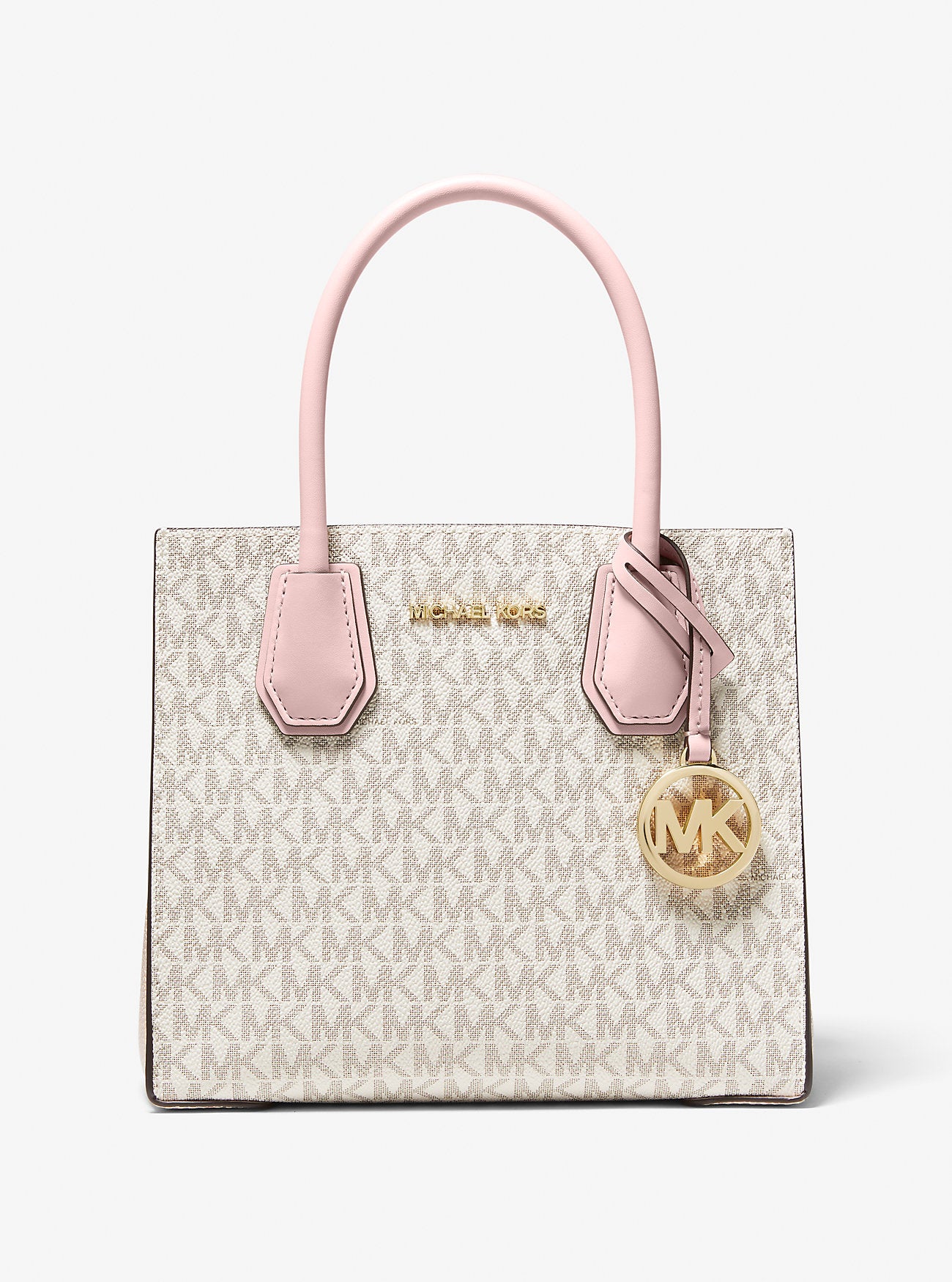 [INCOMING ETA 30 DAYS] Michael Kors Mercer Medium Logo and Leather Crossbody Bag in Powder Blush Multi (35S1GM9M2B)