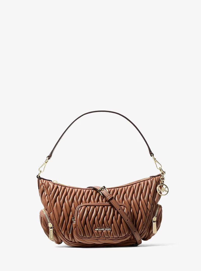 [READY STOCK MY] Michael Kors Merritt Small Convertible Pocket Crossbody in Luggage (35S6G0WC1Y)