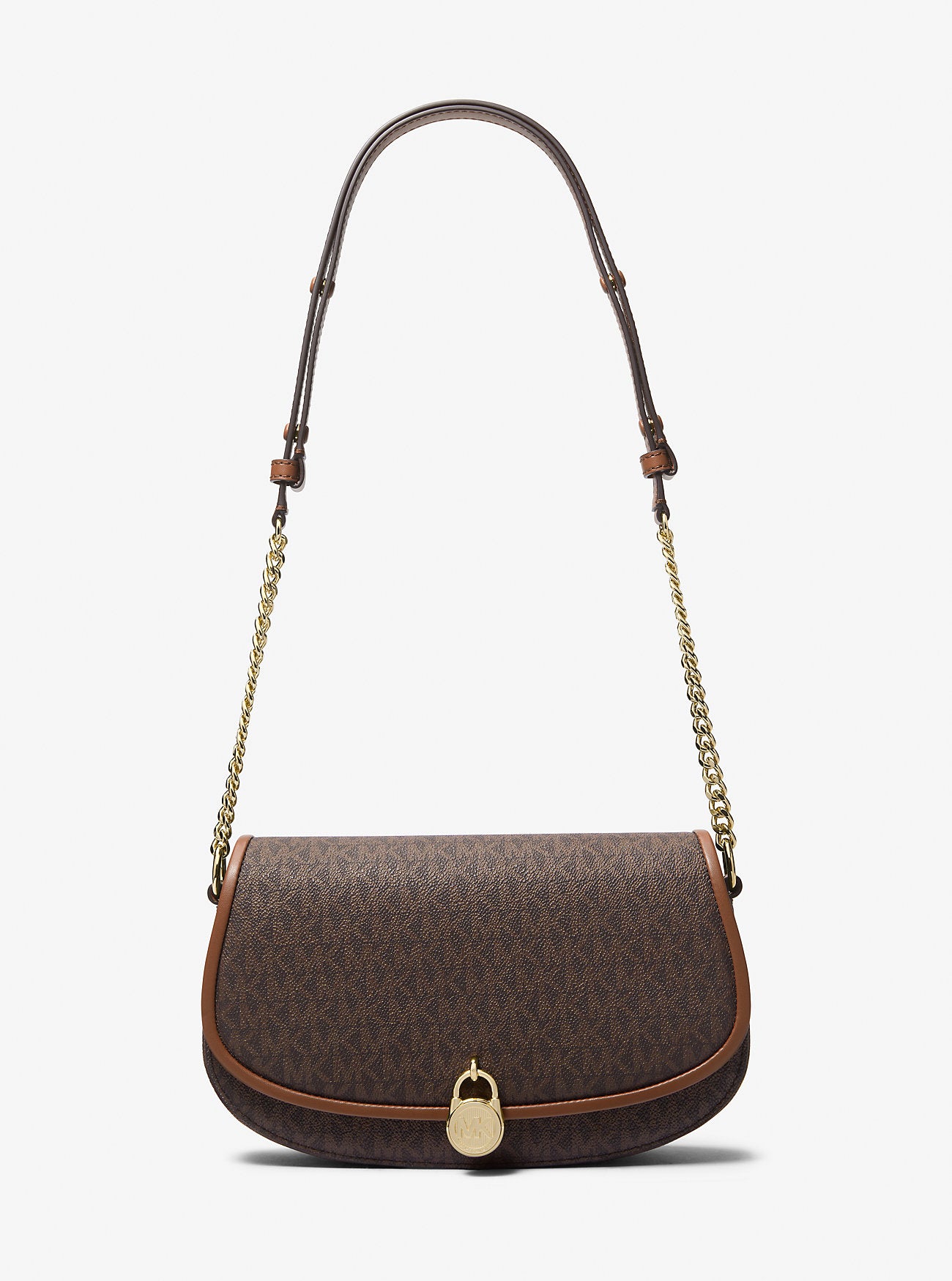 [INCOMING ETA 30 DAYS] Michael Kors Mila Medium Signature Logo Messenger Bag in Signature Brown (35T5GIMM8B)