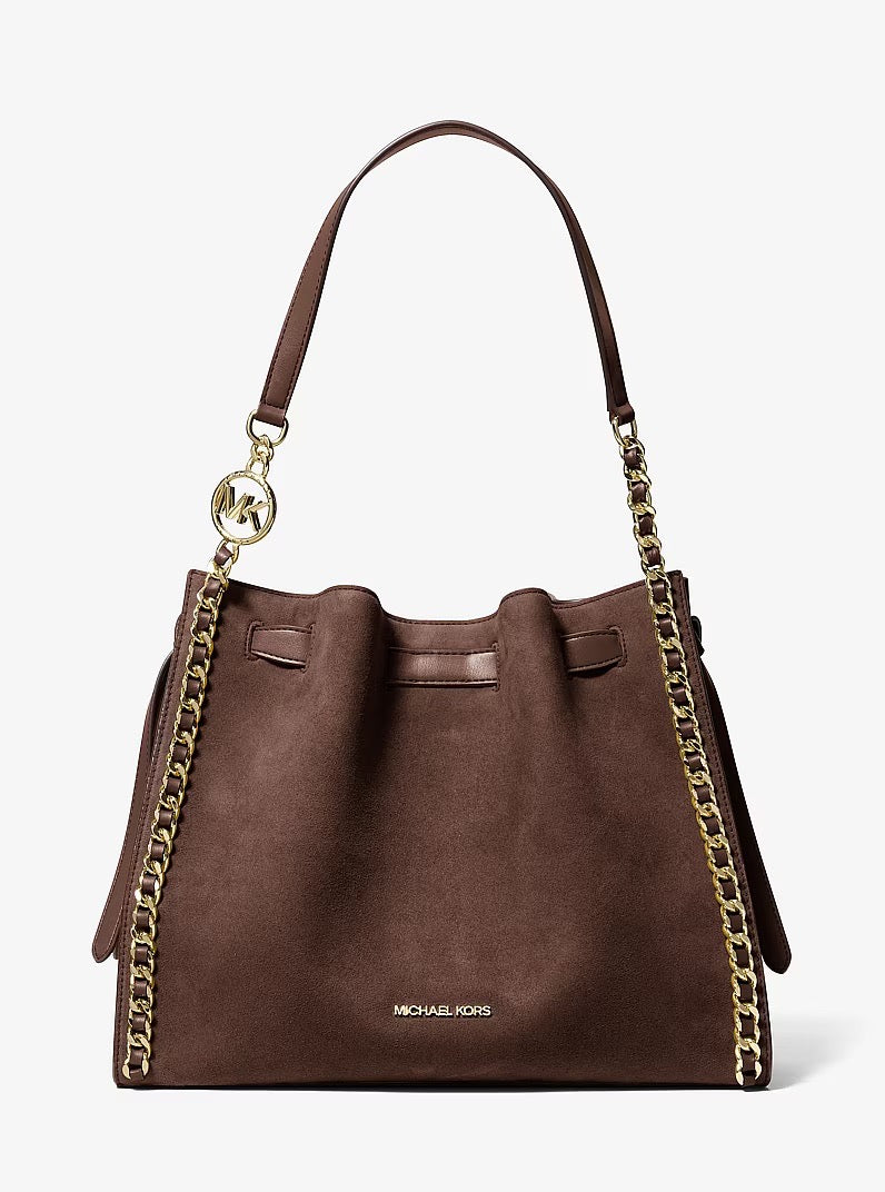 [INCOMING ETA 30 DAYS] Michael Kors Mina Large Chain Shoulder Bag in Nutmeg (35F6G4ML3S)