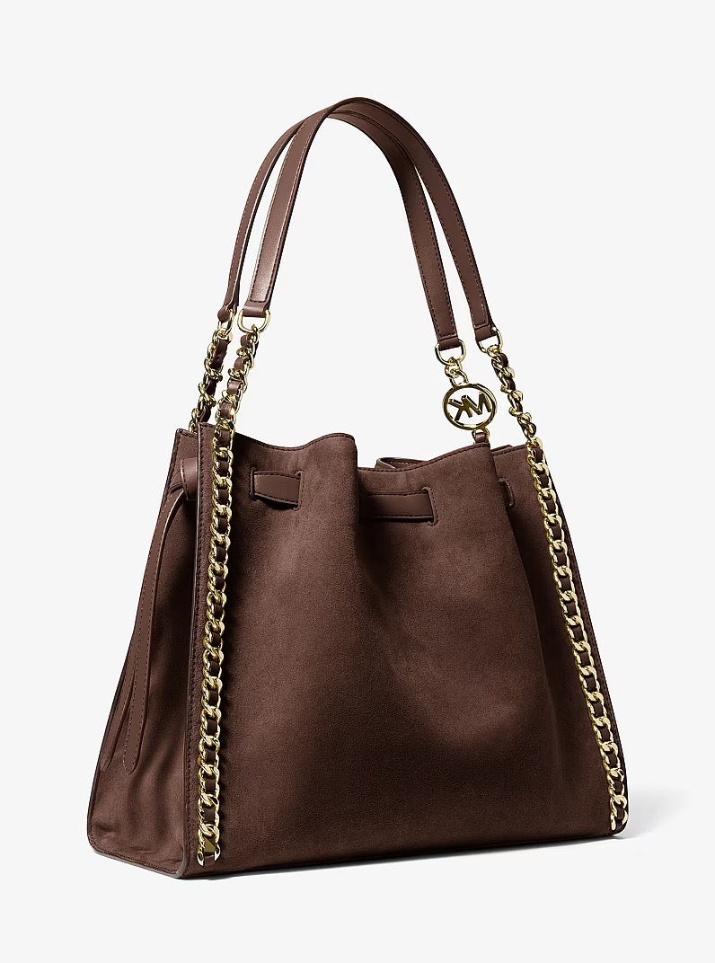 [INCOMING ETA 30 DAYS] Michael Kors Mina Large Chain Shoulder Bag in Nutmeg (35F6G4ML3S)