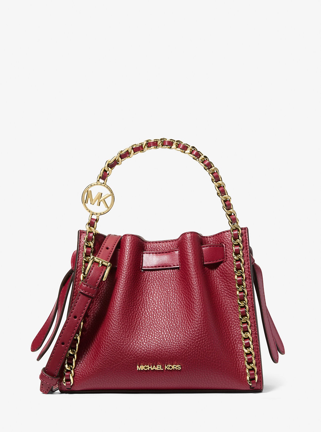 [INCOMING ETA 30 DAYS] Michael Kors Mina Small Belt Chain Crossbody Bag in Cherry (35H3G4MC1I)