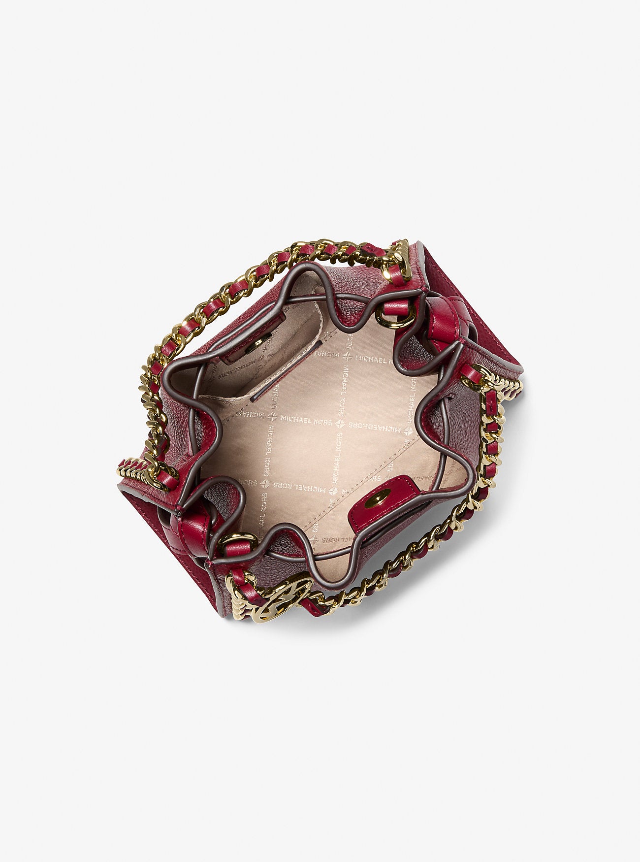 [INCOMING ETA 30 DAYS] Michael Kors Mina Small Belt Chain Crossbody Bag in Cherry (35H3G4MC1I)