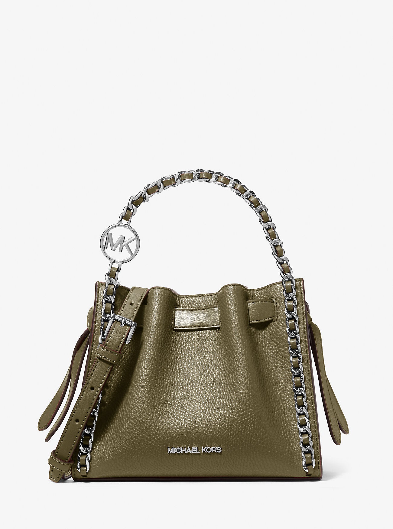 [READY STOCK MY] Michael Kors Mina Small Belt Chain Crossbody Bag in Olive (35F5S4MC1V)