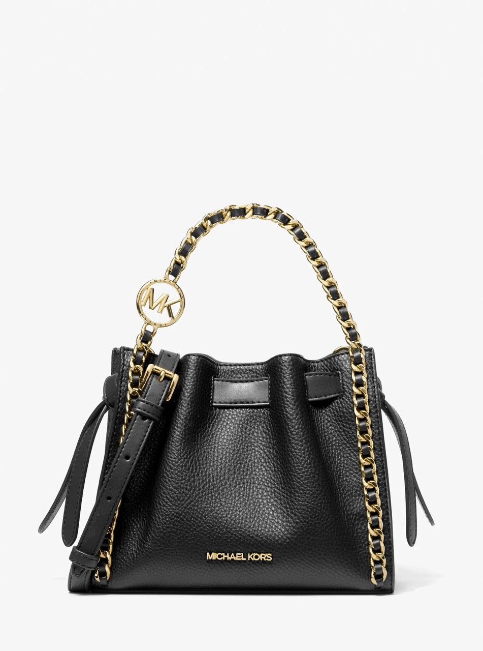 [WEB EXCLUSIVE][READY STOCK MY] Michael Kors Mina Small Belted Chain Crossbody in Black (35T6G4MC1V)