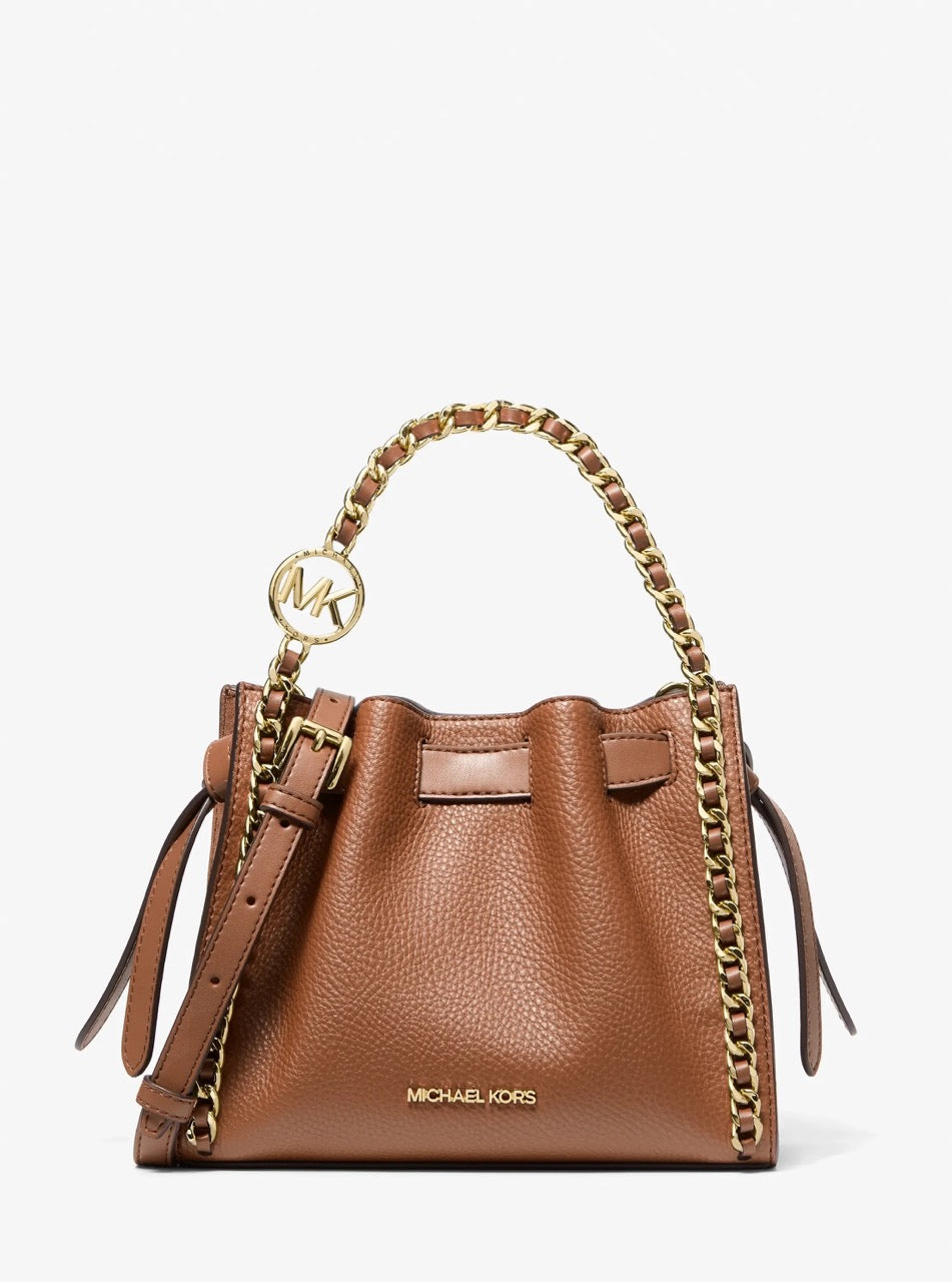 [WEB EXCLUSIVE][READY STOCK MY] Michael Kors Mina Small Belted Chain Crossbody in Luggage (35T6G4MC1V)