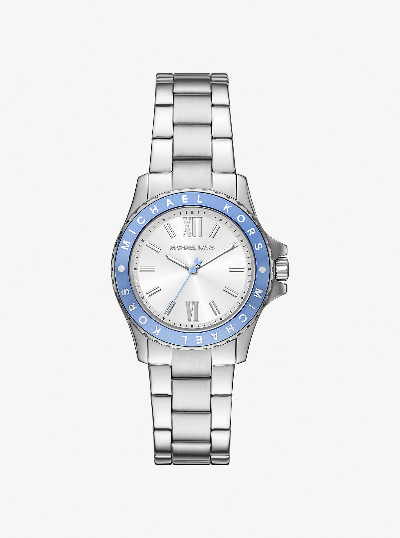 [READY STOCK MY] Michael Kors Mini Everest Silver-Tone Watch in Sky Blue (MKO1175)