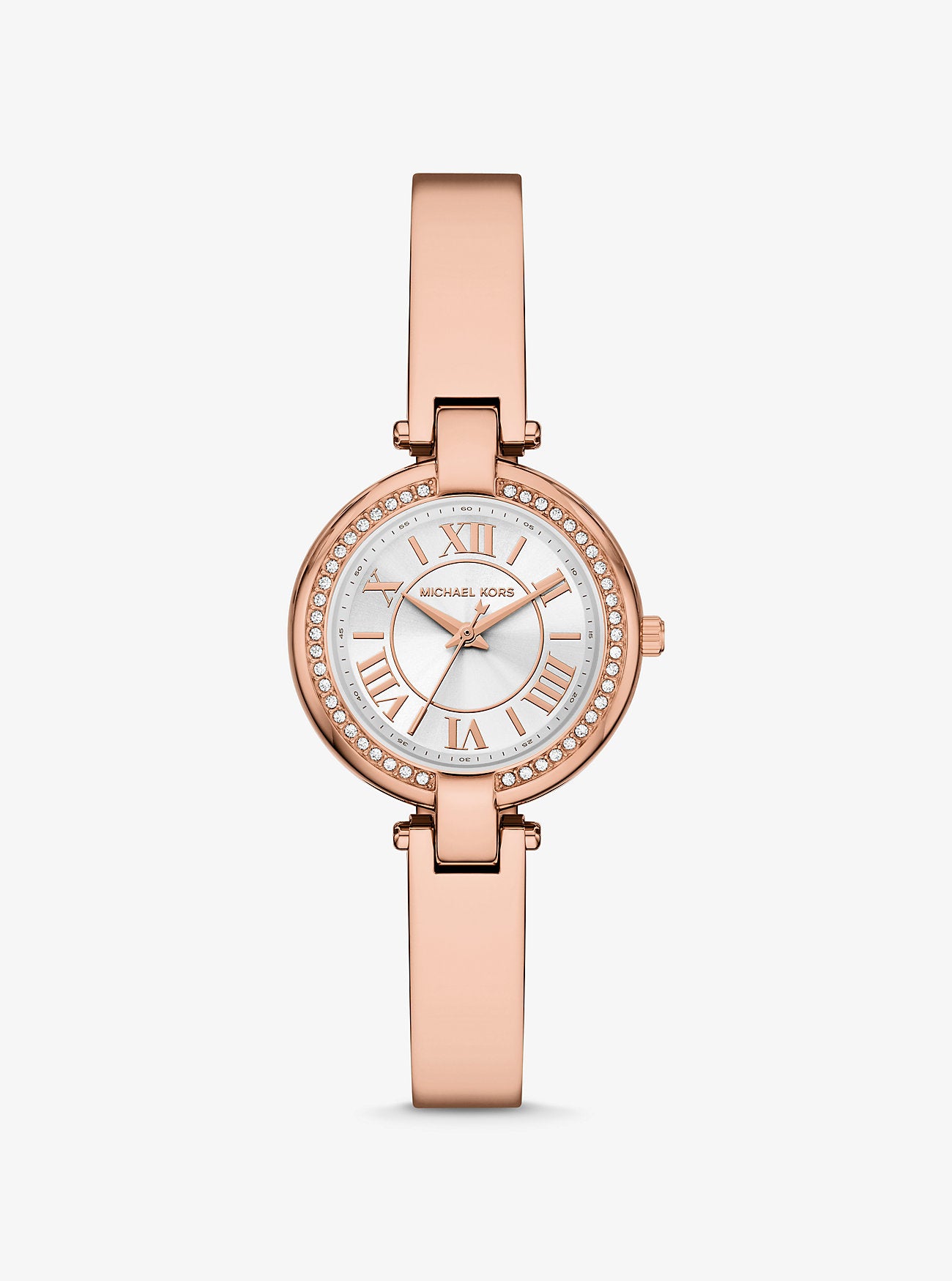 [READY STOCK MY] Michael Kors Mini Laney Rose Gold-Tone Bangle Watch in Rose Gold (MKO1111)