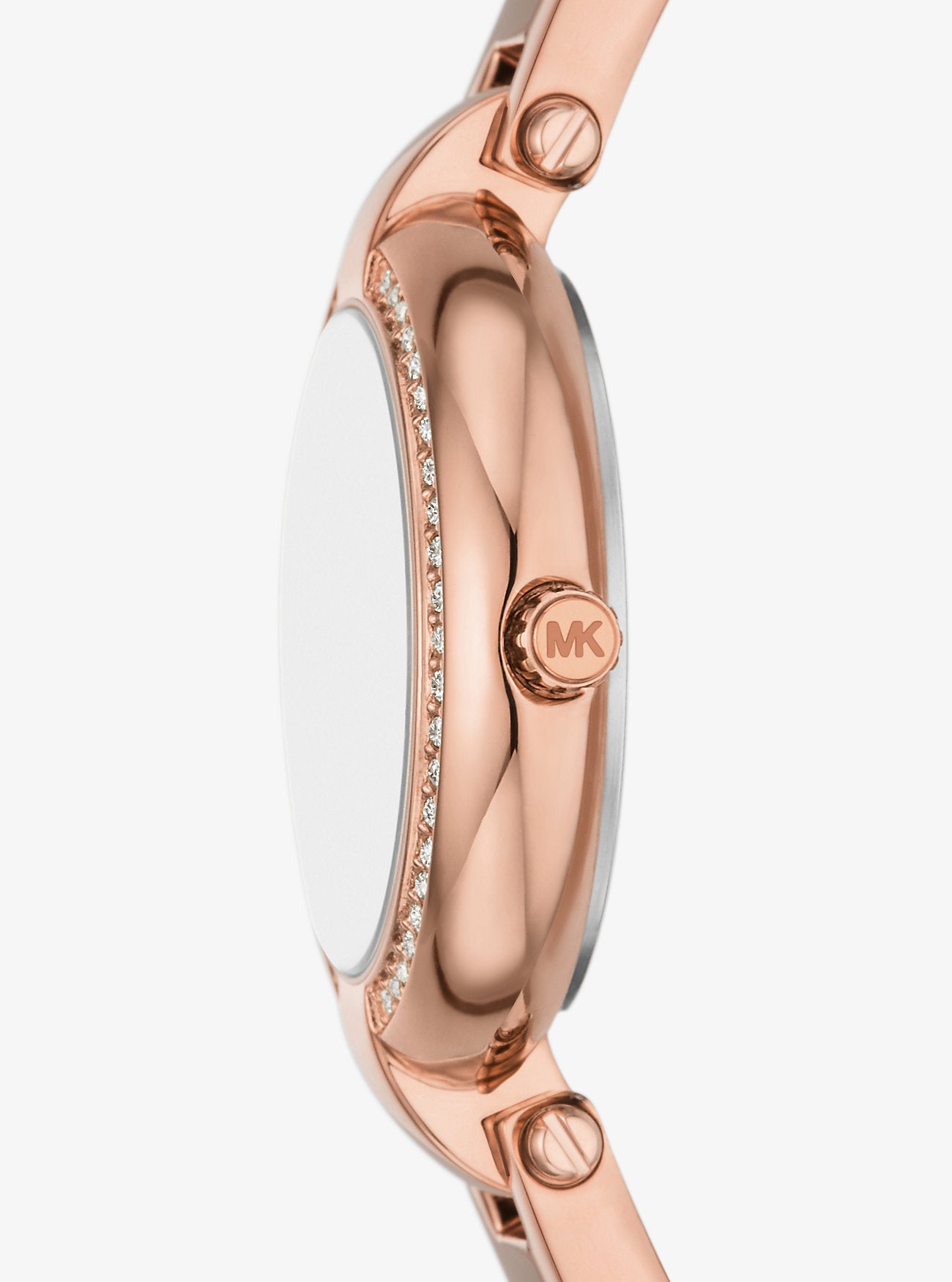 [READY STOCK MY] Michael Kors Mini Laney Rose Gold-Tone Bangle Watch in Rose Gold (MKO1111)