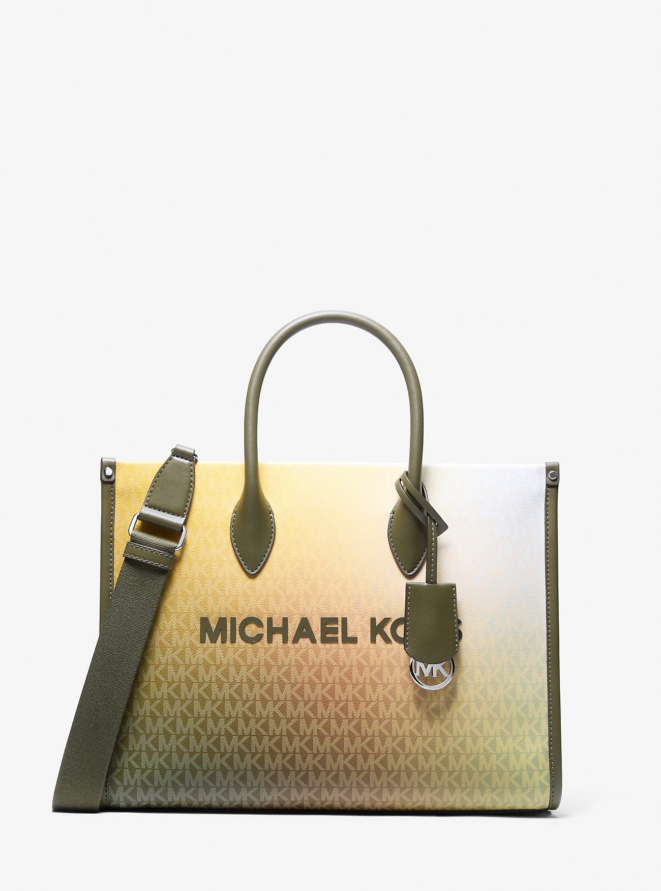 [READY STOCK MY] Michael Kors Mirella East West Medium Tote in Olive Multi (35F5S7ZT2B)