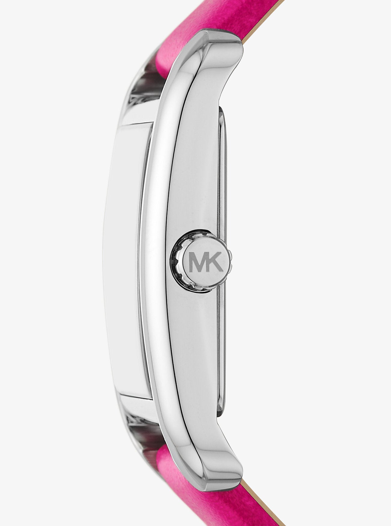 [READY STOCK MY] Michael Kors Monroe Silver-Tone and Leather Watch in Dragon Fruit (MKO1128)