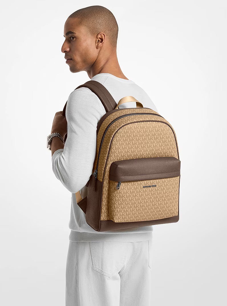 [INCOMING ETA 30 DAYS] Michael Kors Men Pacey Medium Signature Logo Backpack in Camel (37S6LPAB8B)