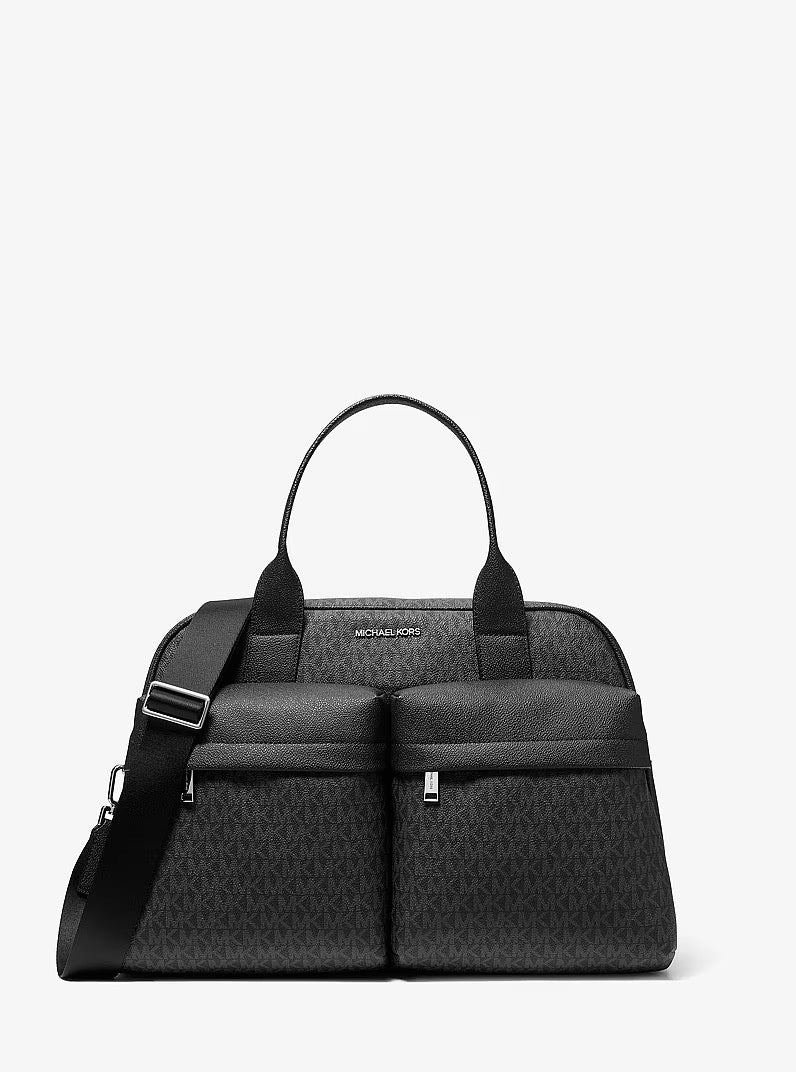 [INCOMING ETA 30 DAYS] Michael Kors Men Pacey Medium Signature Logo Bowling Bag in Signature Black (37S6LPAL6B)