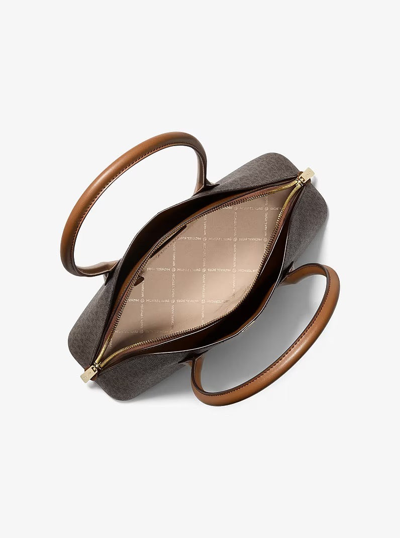 [INCOMING ETA 30 DAYS] Michael Kors Petra Medium Shoulder Bag With Logo in Signature Brown (35S6G2PS8B)