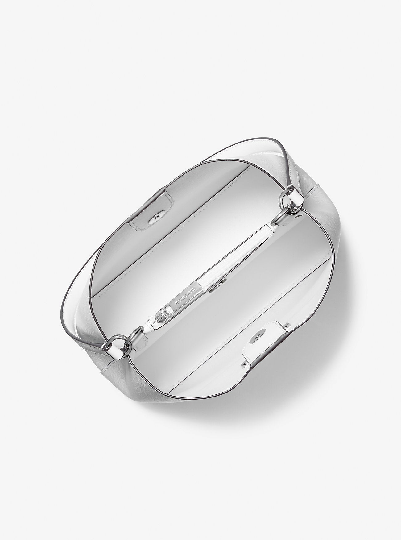 [READY STOCK MY] Michael Kors Pratt Medium Shoulder Bag in Optic White (35S4S3FS2I)