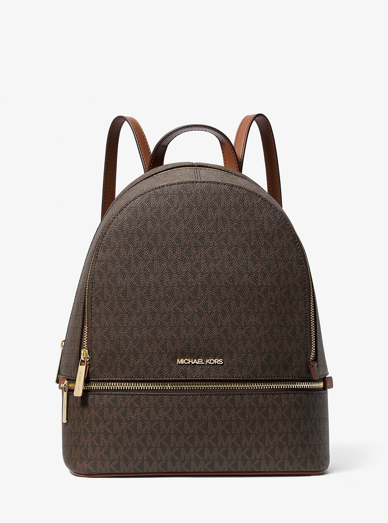 [INCOMING ETA 30 DAYS] Michael Kors Rhea Medium Signature Logo Backpack in Signature Brown (35S5GRAB2B)