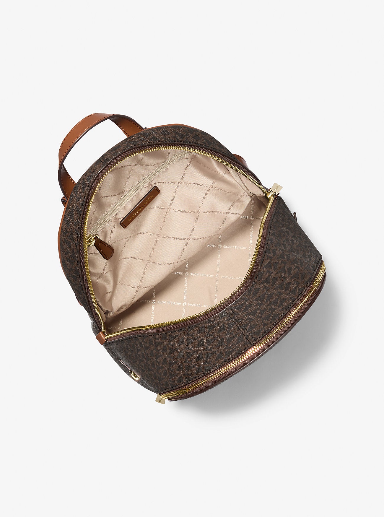 [INCOMING ETA 30 DAYS] Michael Kors Rhea Medium Signature Logo Backpack in Signature Brown (35S5GRAB2B)