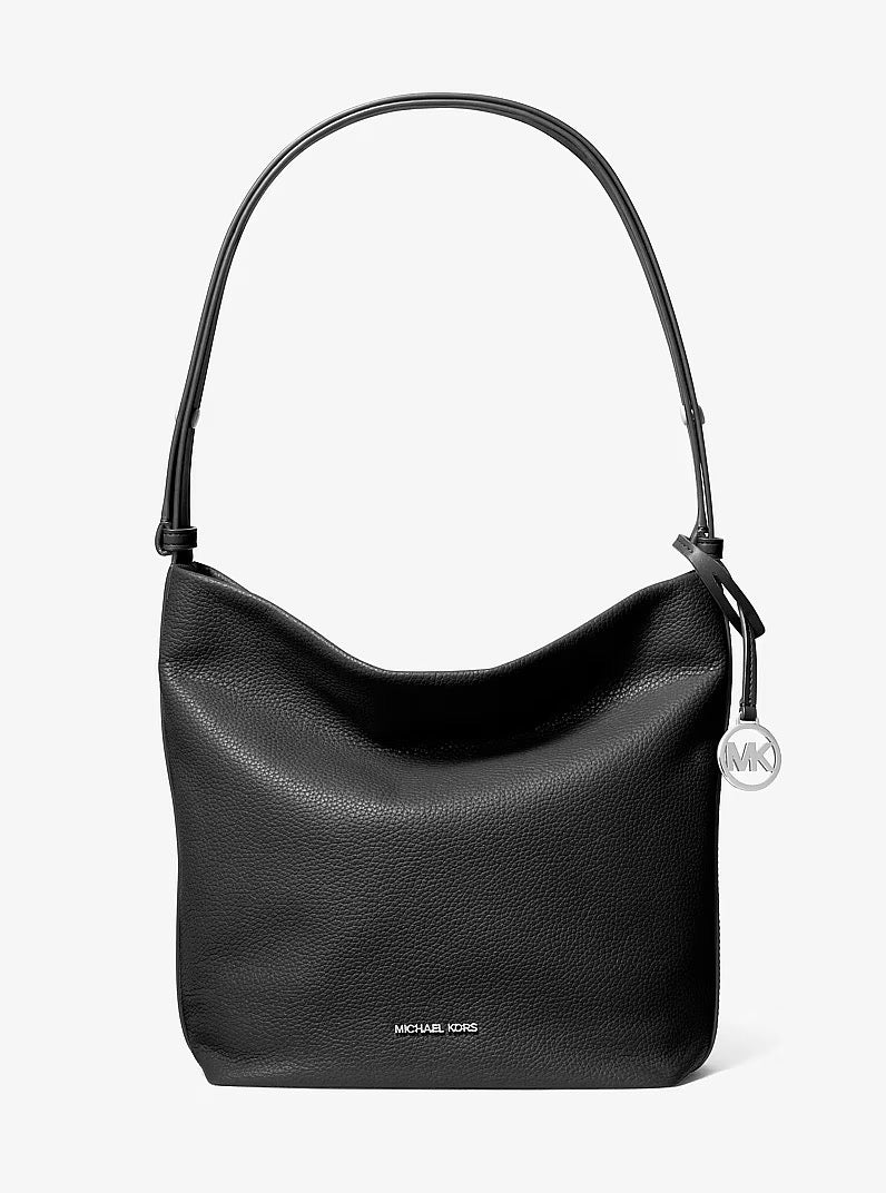 [INCOMING ETA 30 DAYS] Michael Kors Roey Medium Pebbled Leather Bucket Messenger Bag in Black (35F6S7RM8L)