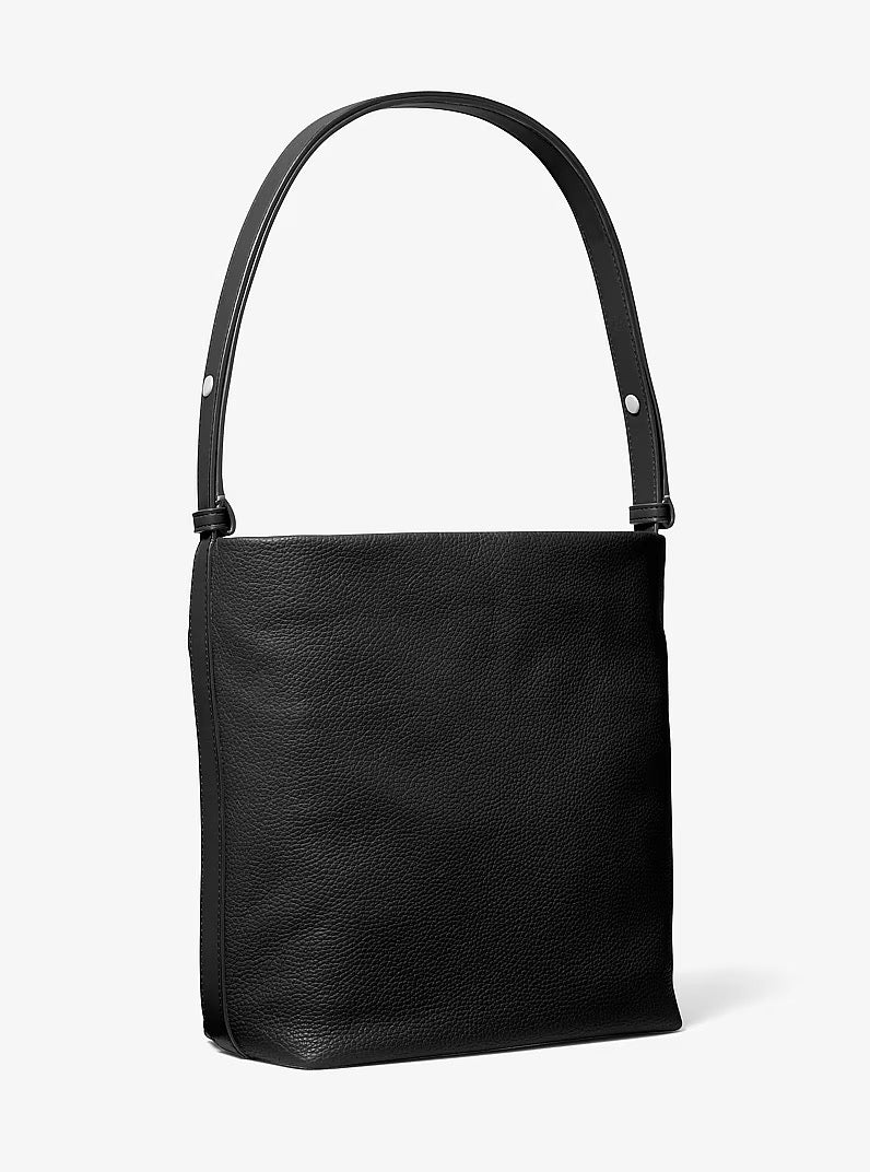 [INCOMING ETA 30 DAYS] Michael Kors Roey Medium Pebbled Leather Bucket Messenger Bag in Black (35F6S7RM8L)