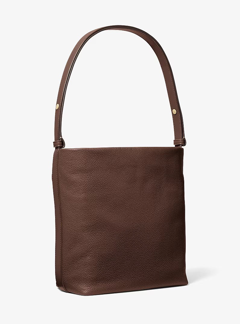 [INCOMING ETA 30 DAYS] Michael Kors Roey Medium Pebbled Leather Bucket Messenger Bag in Nutmeg (35F6G7RM8L)