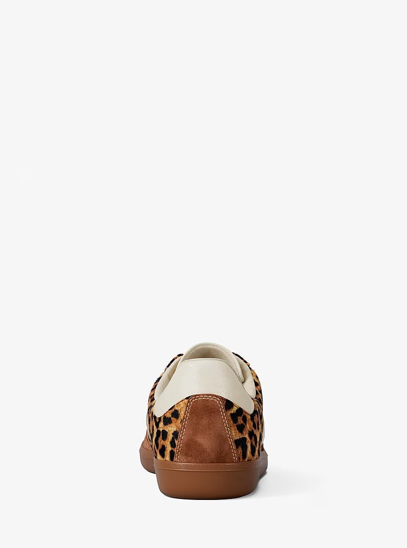 [ENA][FK][INCOMING ETA 30 DAYS] Michael Kors Sammy Leopard Print Calf Hair Sneaker in Dark Camel Multi (49F6BNFS1H)