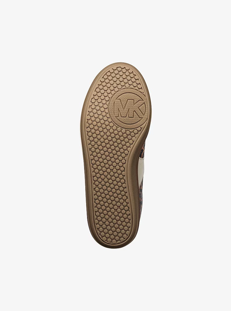 [ENA][FK][INCOMING ETA 30 DAYS] Michael Kors Sammy Leopard Print Calf Hair Sneaker in Dark Camel Multi (49F6BNFS1H)